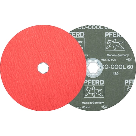 Pferd COMBICLICK Fiber Disc, 7" Dia. - Ceramic Oxide CO-COOL, 60 Grit 40749